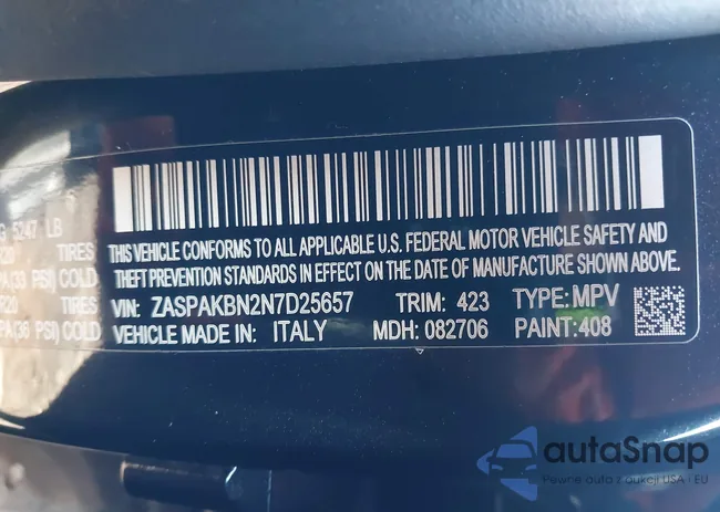 ZASPAKBN2N7D25657: 40936615