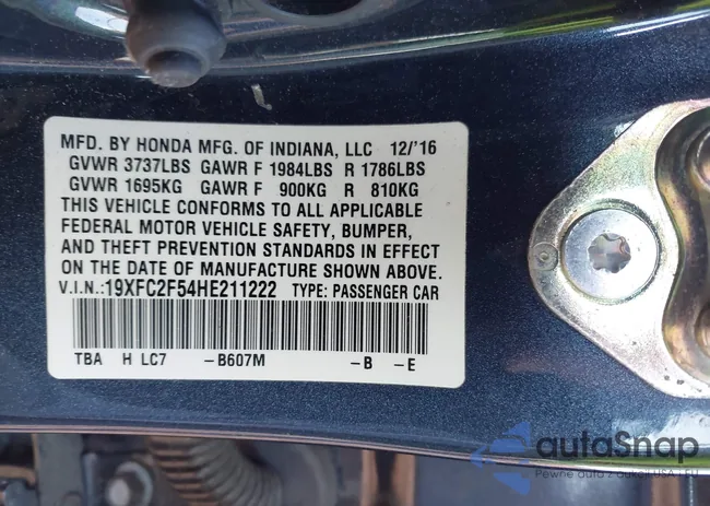 19XFC2F54HE211222: 40938679