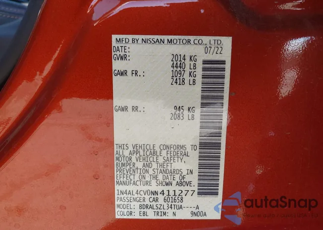 1N4AL4CV0NN411277: 40938522