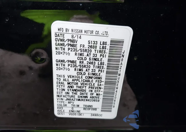 JN8AZ1MUXEW420659: 40940076