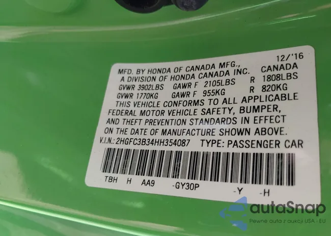 2HGFC3B34HH354087: 40940179