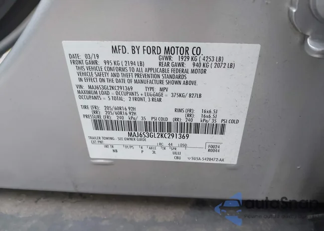 MAJ6S3GL2KC291369: 40940296