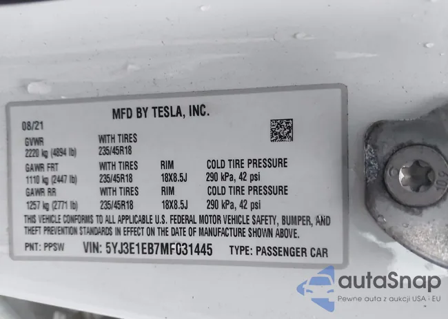 5YJ3E1EB7MF031445: 40941272