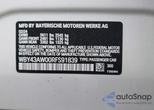 WBY43AW00RFS91839: 40942884