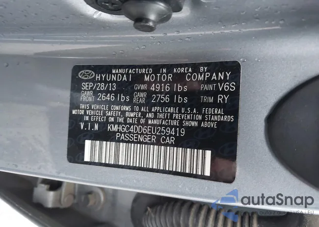 KMHGC4DD6EU259419: 40945778