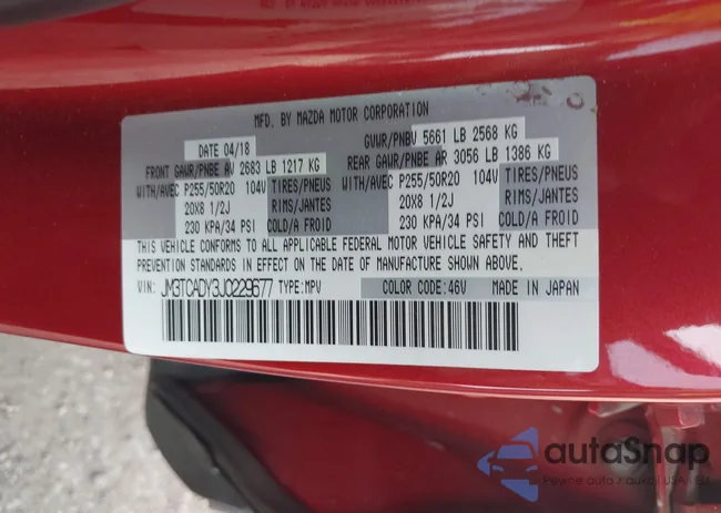 JM3TCADY3J0229677: 40947747