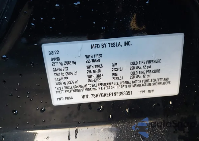 7SAYGAEE1NF393351: 40950980