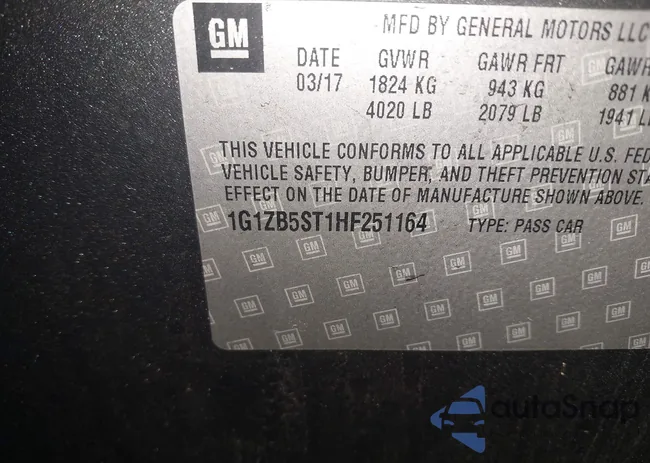 1G1ZB5ST1HF251164: 40953859