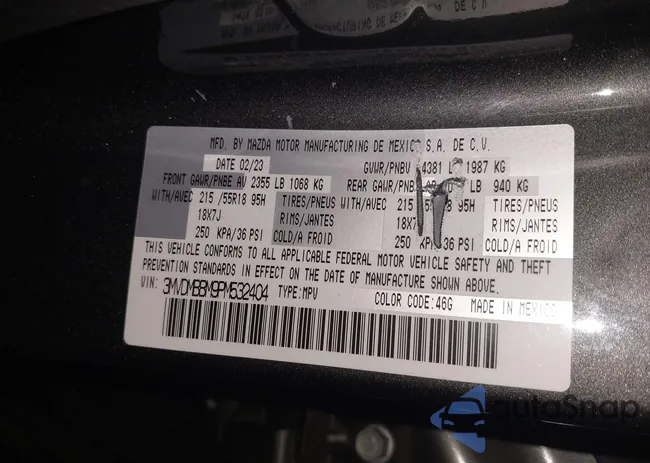 3MVDMBBM9PM532404: 40953957