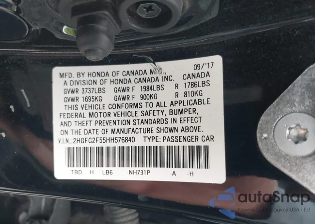 2HGFC2F55HH576840: 40955835