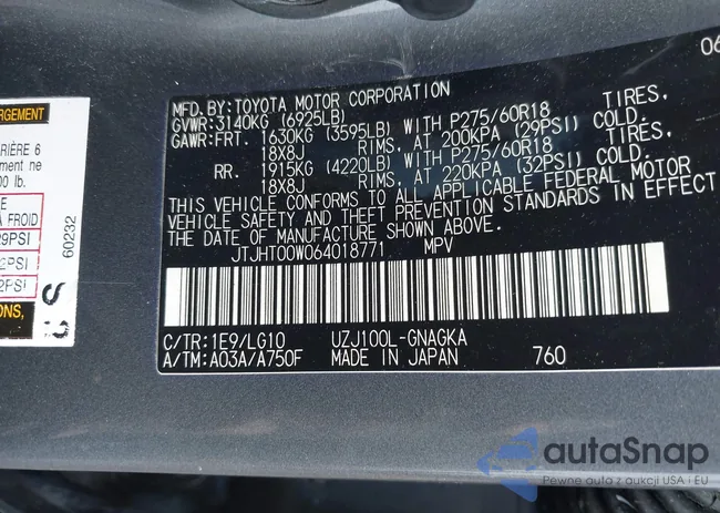 JTJHT00W064018771: 40957929