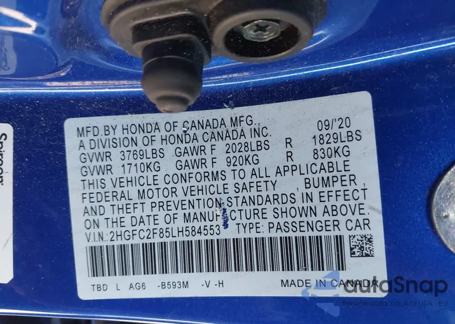 2HGFC2F85LH584553: 40958901