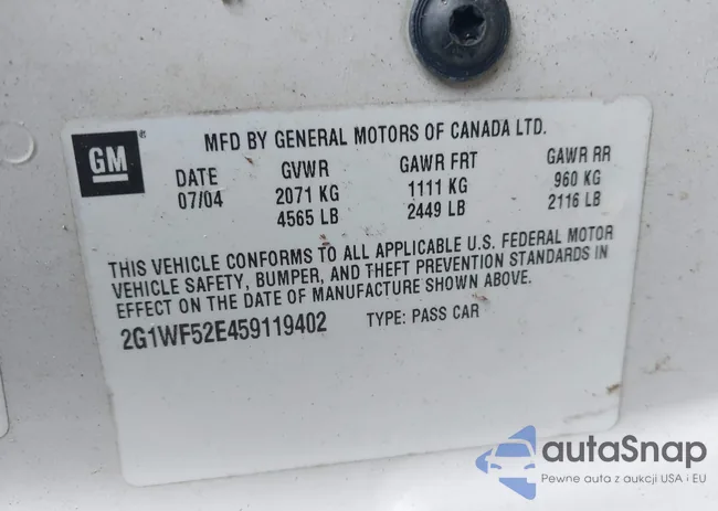 2G1WF52E459119402: 40959732