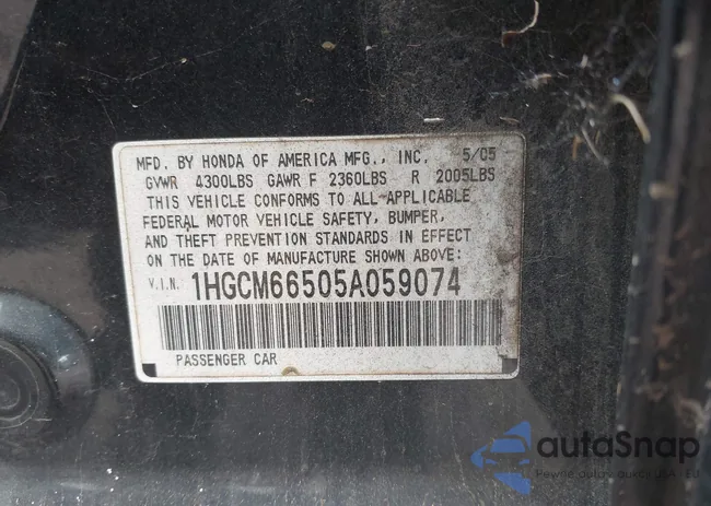 1HGCM66505A059074: 40959936