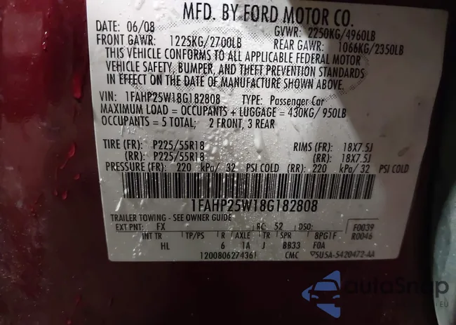 1FAHP25W18G182808: 40960441