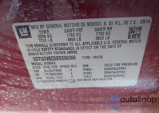 3GTU2VEC5EG556366: 40961840