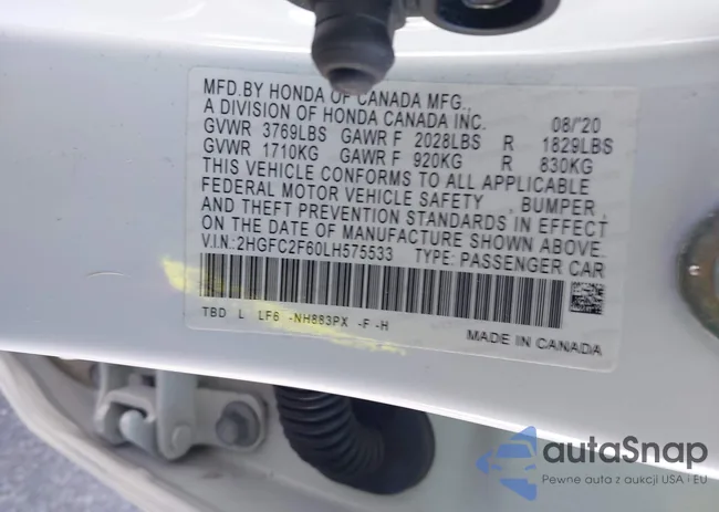 2HGFC2F60LH575533: 40963976