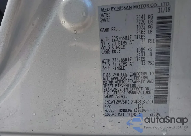 5N1AT2MV5KC748320: 40964442