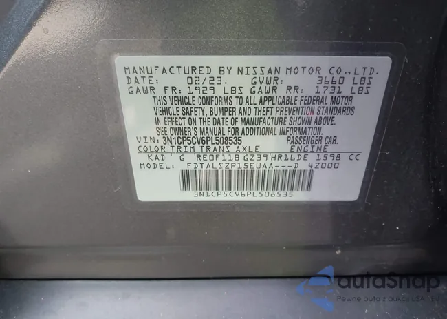 3N1CP5CV6PL508535: 40966271