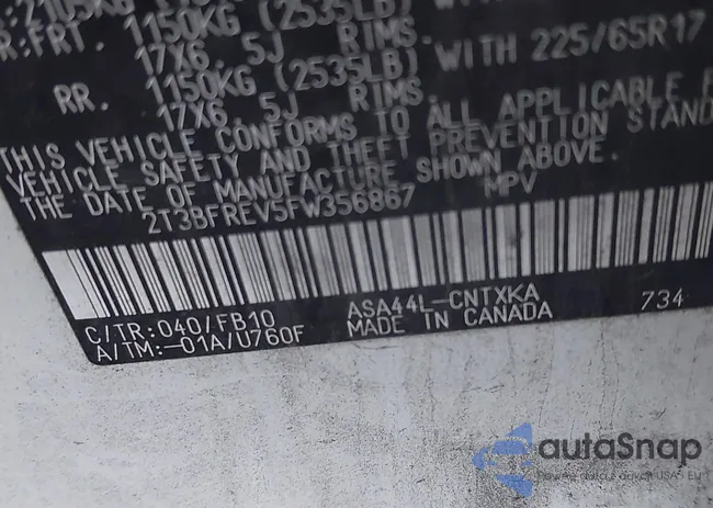 2T3BFREV5FW356867: 40966466