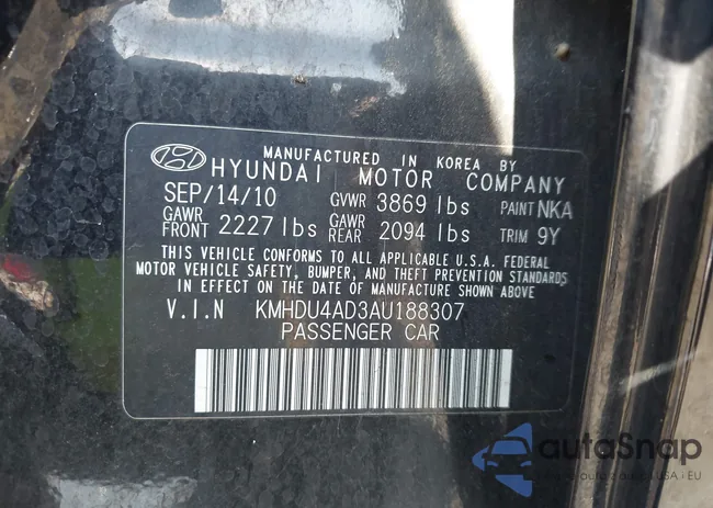 KMHDU4AD3AU188307: 40967853