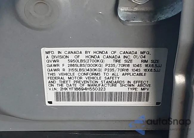 2HKYF18694H550323: 40972028