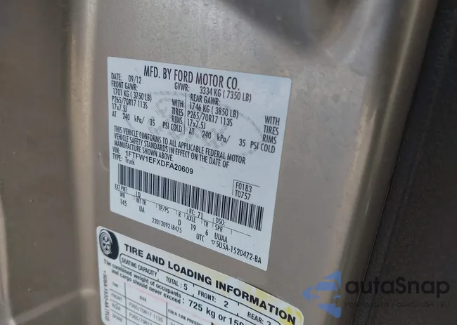 1FTFW1EFXDFA20609: 40971431