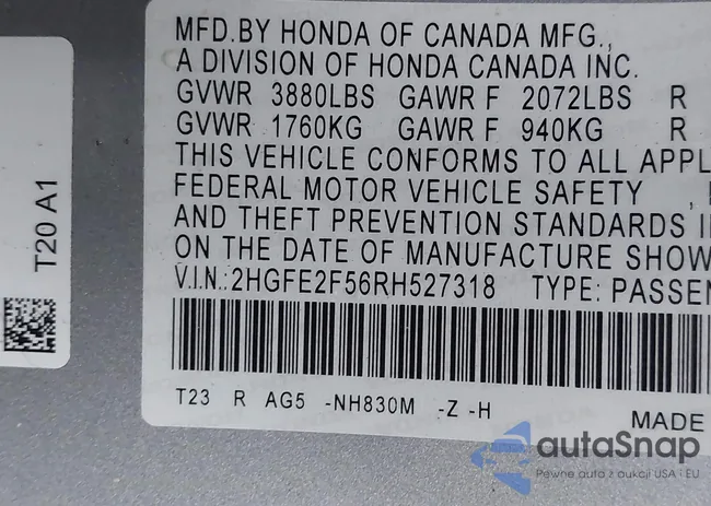 2HGFE2F56RH527318: 40975992