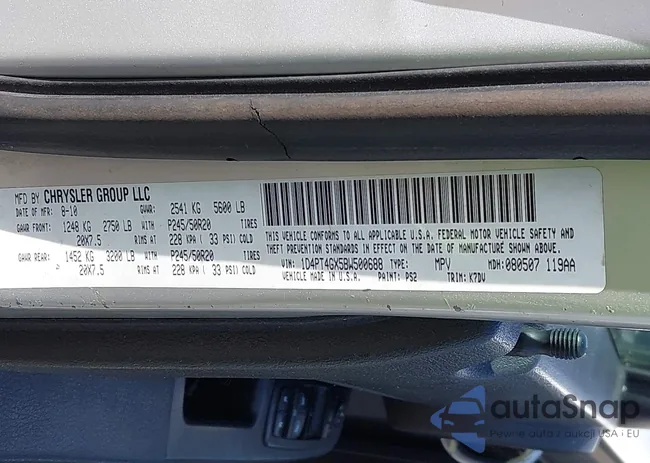 1D4PT4GX5BW500688: 40977062