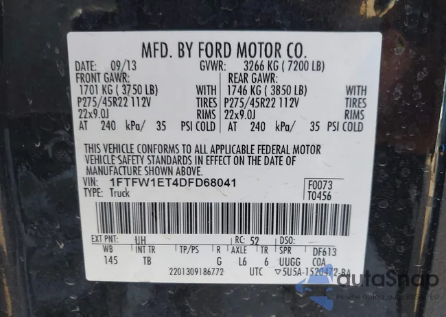 1FTFW1ET4DFD68041: 40977440