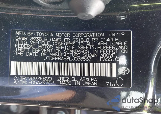 JTDEPRAE8LJ033567: 40986667