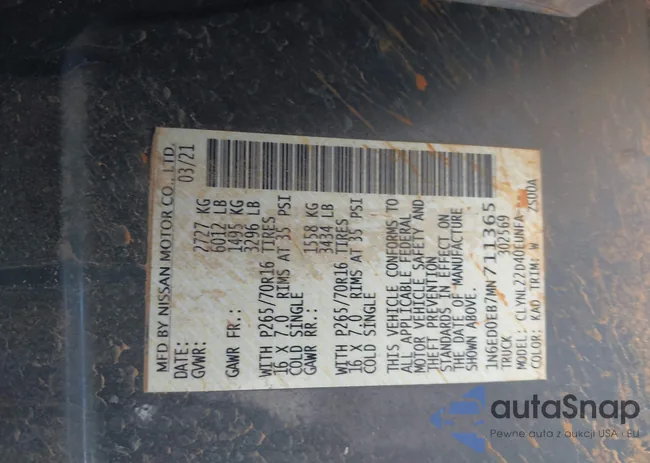 1N6ED0EB7MN711365: 40987573