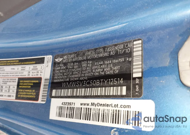 WMWSV3C50BTY12514: 40989520