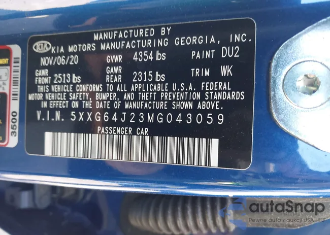 5XXG64J23MG043059: 40989350