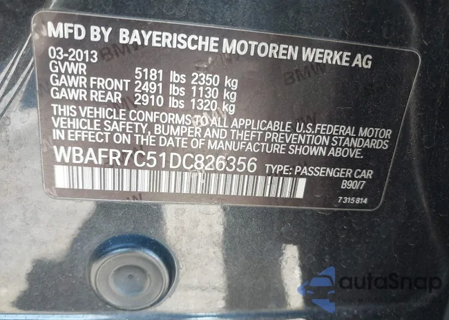 WBAFR7C51DC826356: 40990802