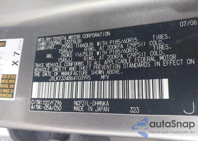 JTLKT334864103995: 40990920