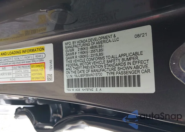 19UUB5F56MA015700: 40991800