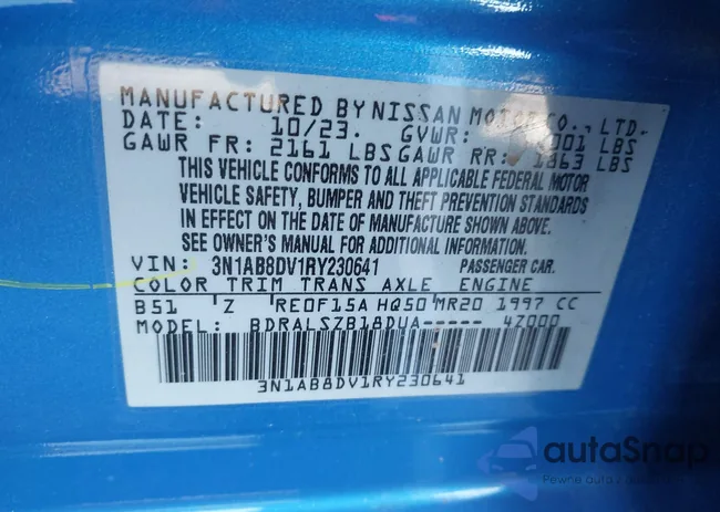 3N1AB8DV1RY230641: 40992041