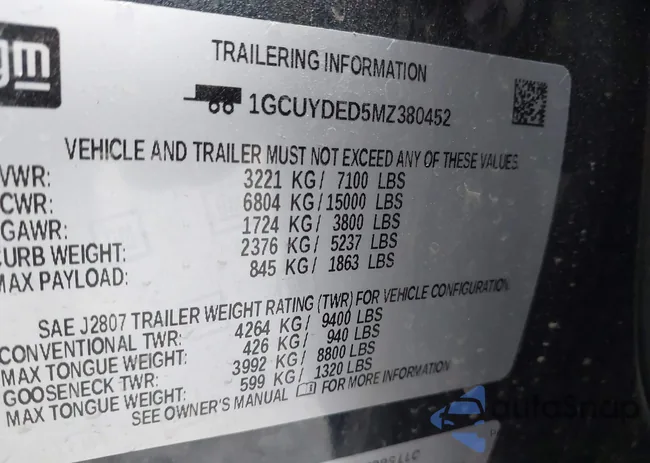 1GCUYDED5MZ380452: 40991288