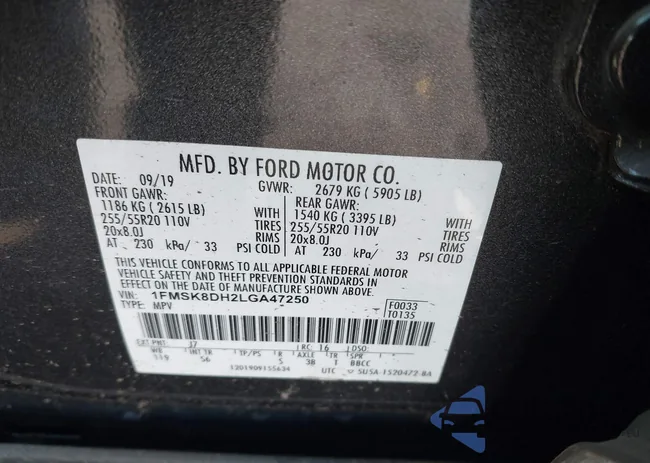 1FMSK8DH2LGA47250: 40993236