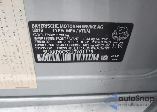 5UXKR0C52J0Y01115: 40997173