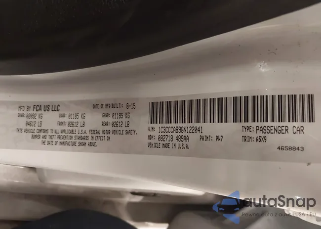 1C3CCCAB9GN122041: 41002145