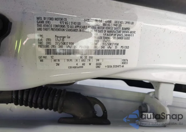 1FADP3F26EL389911: 41002196