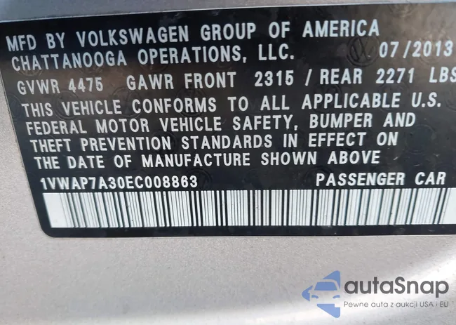 1VWAP7A30EC008863: 41004815