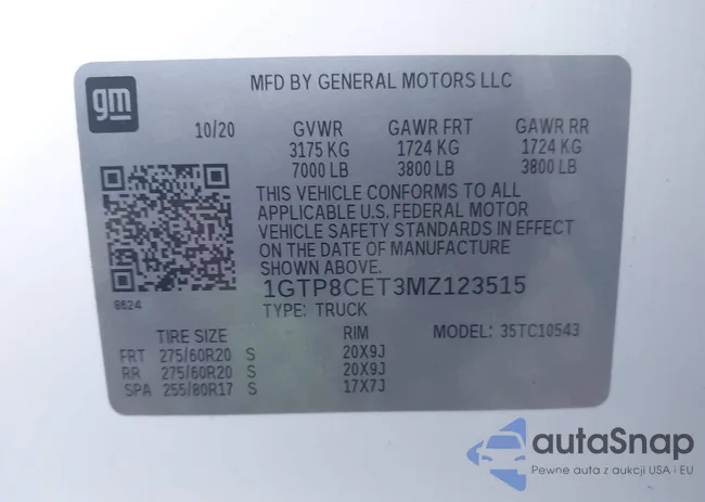 1GTP8CET3MZ123515: 41007776