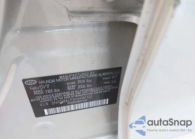 5NPD84LFXHH187327: 41009077