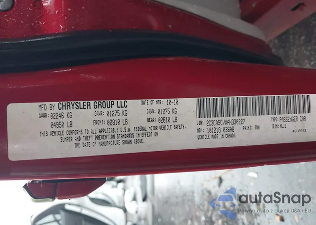 2C3CA5CVXAH330227: 41010085