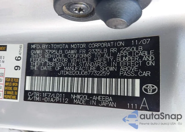 JTDKB20U087732259: 41009340