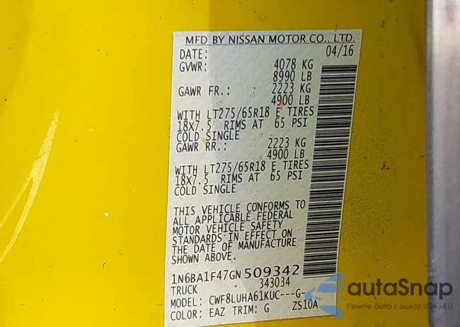 1N6BA1F47GN509342: 41009365