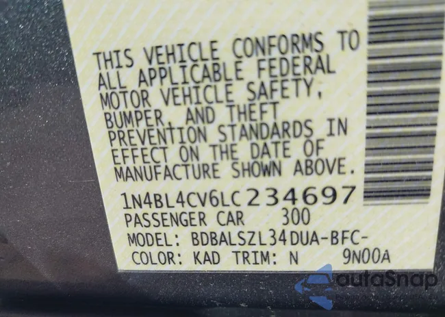 1N4BL4CV6LC234697: 41010755